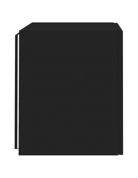Mobile TV a Parete con Luci LED Nero 40,5x35x40 cm