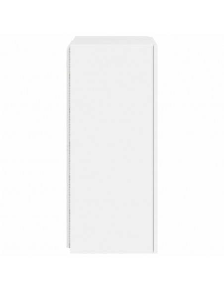 Mobile TV a Parete con Luci LED Bianco 40,5x35x80 cm