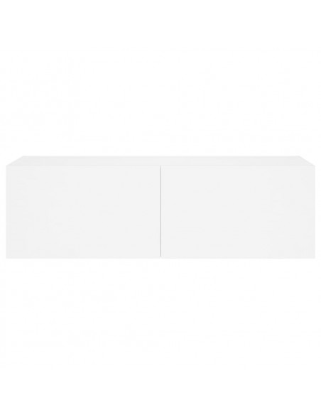 Mobile TV a Parete con Luci LED Bianco 100x35x31 cm
