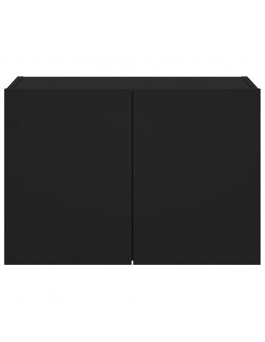 Mobile TV a Parete con Luci LED Nero 60x35x41 cm