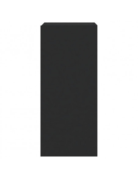 Mobili TV a Parete con Luci LED 2pz Neri 30,5x35x70 cm