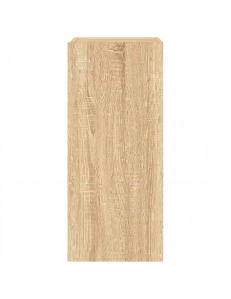 Mobili TV a Parete con Luci LED 2pz Rovere Sonoma 30,5x35x70 cm