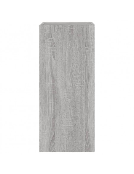 Mobile TV a Parete con Luci LED Grigio Sonoma 30,5x35x70 cm