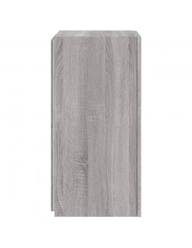 Mobile TV a Parete con Luci LED Grigio Sonoma 30,5x35x70 cm