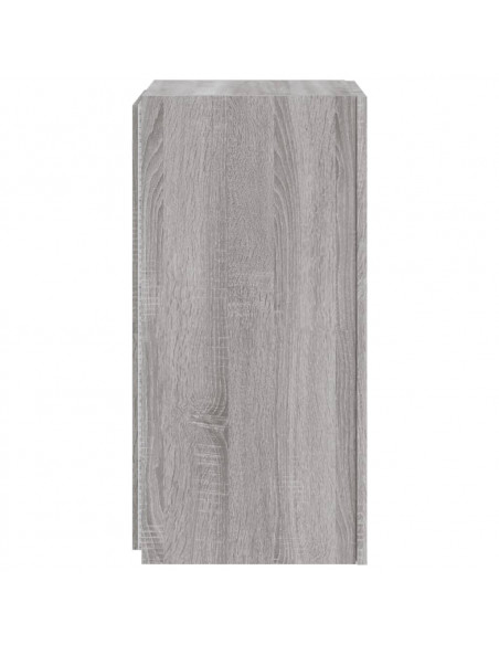 Mobile TV a Parete con Luci LED Grigio Sonoma 30,5x35x70 cm
