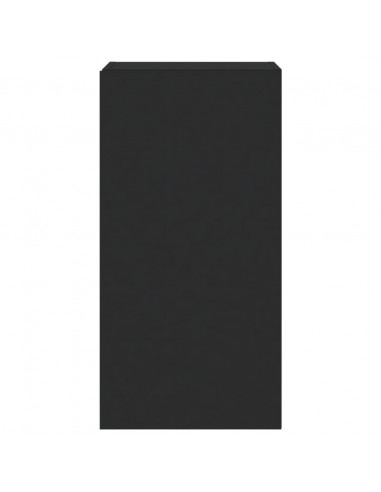 Mobile TV a Parete con Luci LED Nero 40,5x35x80 cm