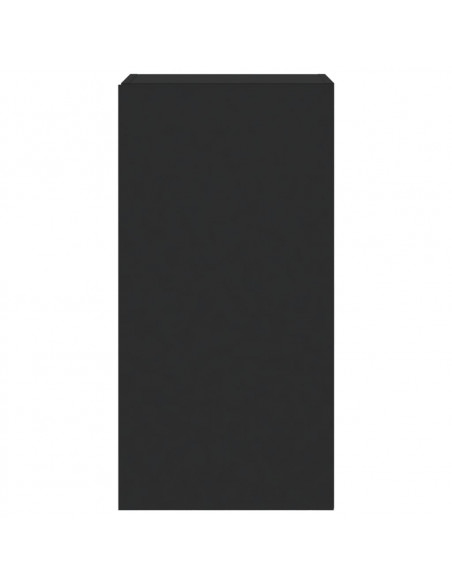 Mobile TV a Parete con Luci LED Nero 40,5x35x80 cm