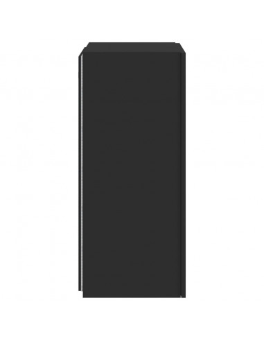 Mobile TV a Parete con Luci LED Nero 40,5x35x80 cm