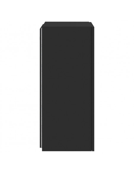 Mobile TV a Parete con Luci LED Nero 40,5x35x80 cm