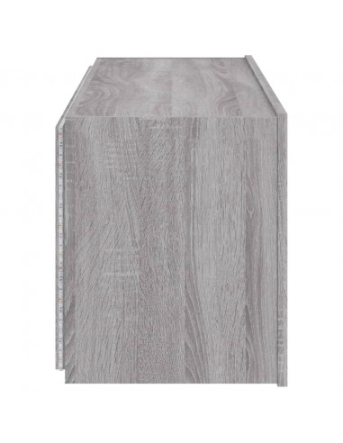 Mobili TV a Parete con Luci LED 2pz Grigio Sonoma 60x35x41 cm