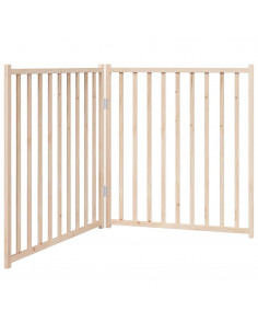 Cancello per Cani Pieghevole 2 Pannelli 160 cm Massello Abete 2