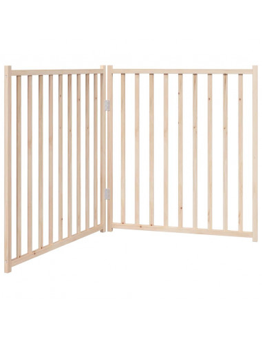 Cancello per Cani Pieghevole 2 Pannelli 160 cm Massello Abete