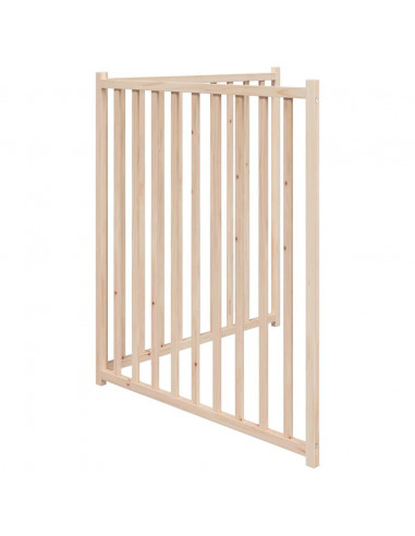 Cancello per Cani Pieghevole 2 Pannelli 160 cm Massello Abete