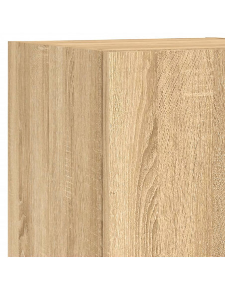 Mobili TV a Muro con LED 5pz Rovere Sonoma Legno Multistrato