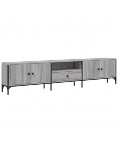 Mobile TV Cassetto Grigio Sonoma 200x25x44 cm Legno Multistrato 2