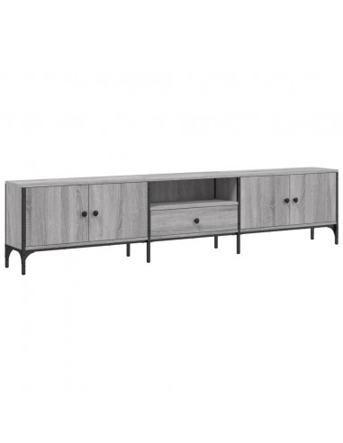 Mobile TV Cassetto Grigio Sonoma 200x25x44 cm Legno Multistrato