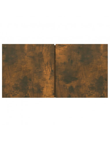 Set di Mobili Porta TV 4 pz Rovere Fumo in Legno Multistrato