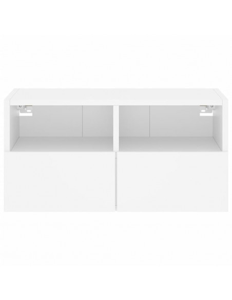 Mobile TV a Parete Bianco 60x30x30 cm in Legno Multistrato