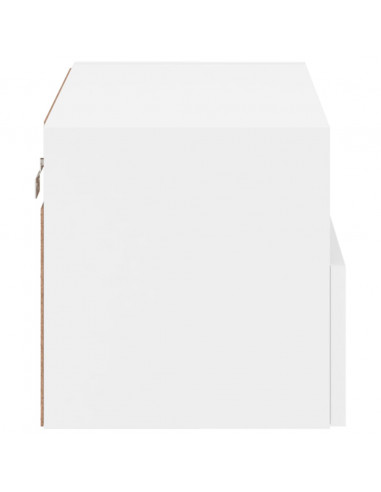 Mobile TV a Parete Bianco 60x30x30 cm in Legno Multistrato