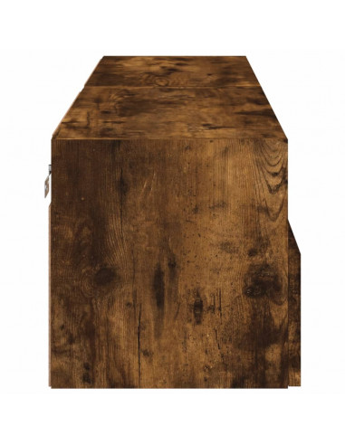 Mobili TV a Muro 2 pz Rovere Fumo 60x30x30 cm Legno Multistrato