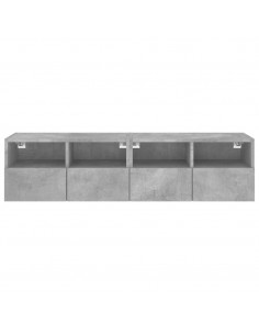 Mobili TV Muro 2pz Grigio Cemento 60x30x30 cm Legno Multistrato 2