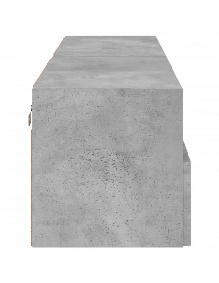 Mobili TV Muro 2pz Grigio Cemento 60x30x30 cm Legno Multistrato