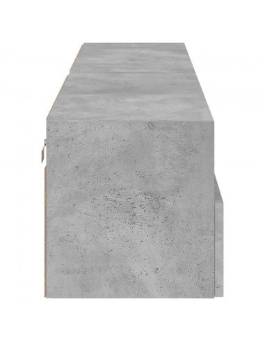 Mobili TV Muro 2pz Grigio Cemento 80x30x30 cm Legno Multistrato