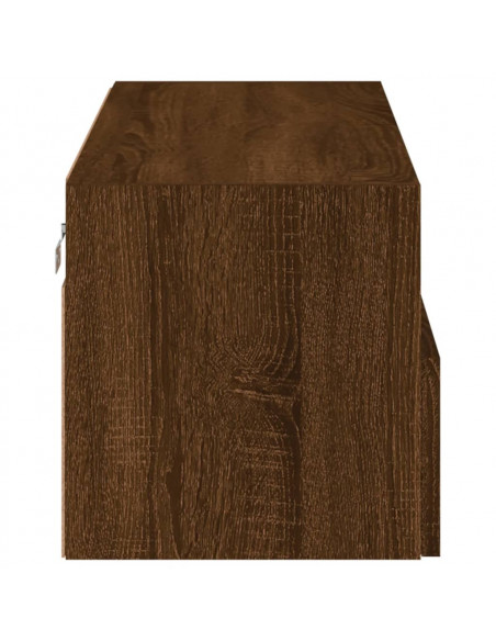 Mobile TV a Parete Rovere Marrone 80x30x30 cm Legno Multistrato