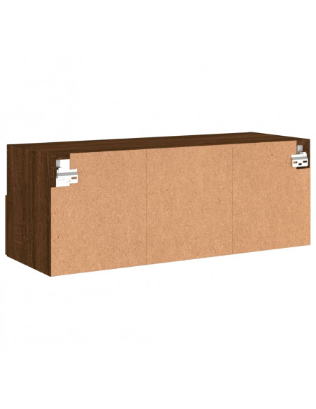 Mobile TV a Parete Rovere Marrone 80x30x30 cm Legno Multistrato