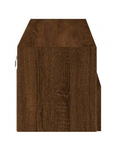 Mobile TV a Parete Rovere Marrone 100x30x30cm Legno Multistrato