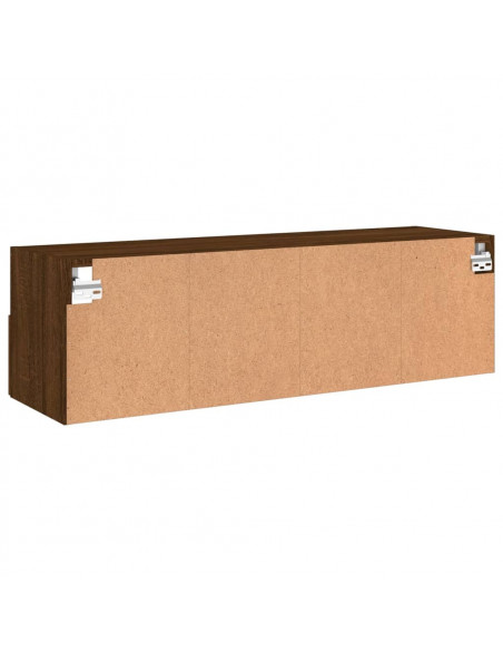 Mobile TV a Parete Rovere Marrone 100x30x30cm Legno Multistrato
