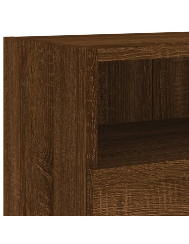 Mobile TV a Parete Rovere Marrone 100x30x30cm Legno Multistrato