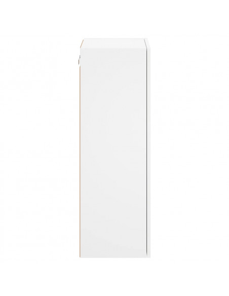 Mobile TV a Parete Bianco 40,5x30x90 cm in Legno Multistrato