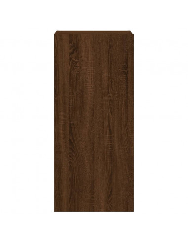 Mobile TV Parete Rovere Marrone 40,5x30x90 cm Legno Multistrato