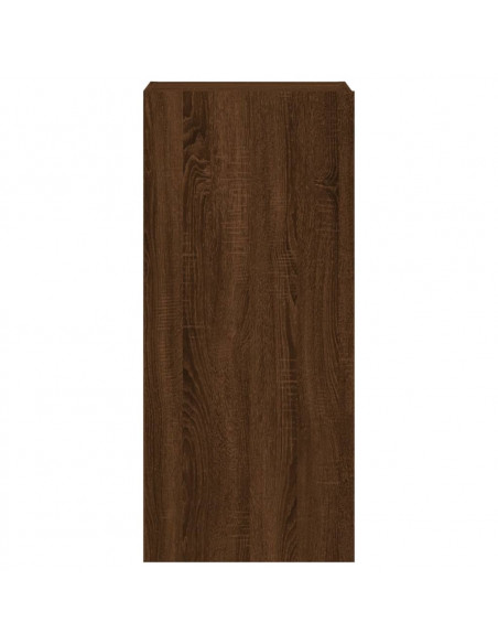 Mobile TV Parete Rovere Marrone 40,5x30x90 cm Legno Multistrato