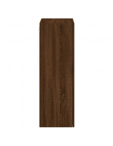 Mobile TV Parete Rovere Marrone 40,5x30x90 cm Legno Multistrato