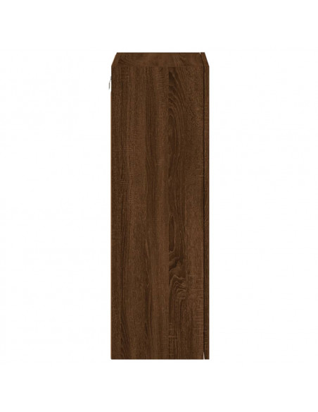 Mobile TV Parete Rovere Marrone 40,5x30x90 cm Legno Multistrato