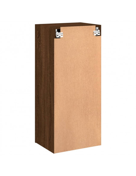 Mobile TV Parete Rovere Marrone 40,5x30x90 cm Legno Multistrato