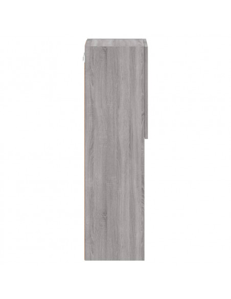 Mobile TV con Luci LED Grigio Sonoma 30,5x30x102 cm