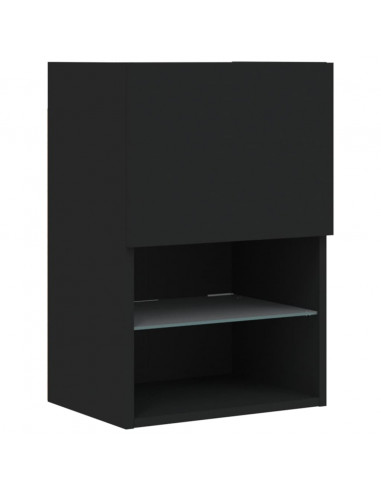 Mobile TV con Luci LED Nero 40,5x30x60 cm