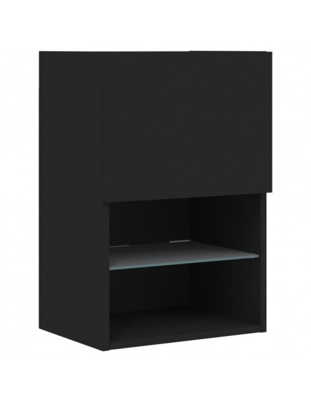 Mobile TV con Luci LED Nero 40,5x30x60 cm