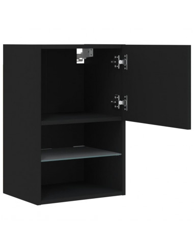 Mobile TV con Luci LED Nero 40,5x30x60 cm