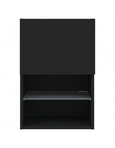 Mobile TV con Luci LED Nero 40,5x30x60 cm