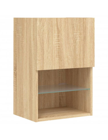 Mobile TV con Luci LED Rovere Sonoma 40,5x30x60 cm