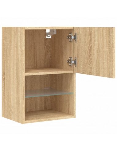 Mobile TV con Luci LED Rovere Sonoma 40,5x30x60 cm