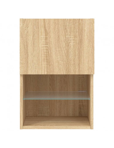 Mobile TV con Luci LED Rovere Sonoma 40,5x30x60 cm