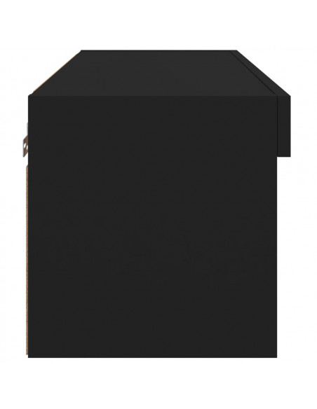 Mobile Porta TV con Luci LED Nero 60x30x30 cm