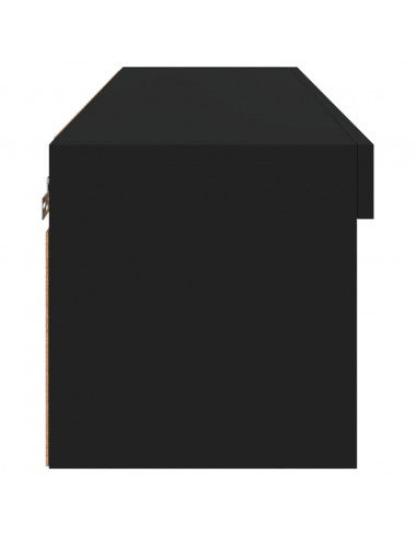 Mobile Porta TV con Luci LED Nero 80x30x30 cm