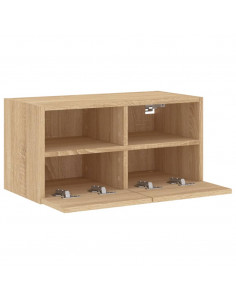 Mobile TV a Parete Rovere Sonoma 60x30x30 cm Legno Multistrato 2
