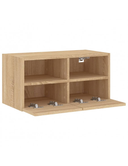 Mobile TV a Parete Rovere Sonoma 60x30x30 cm Legno Multistrato